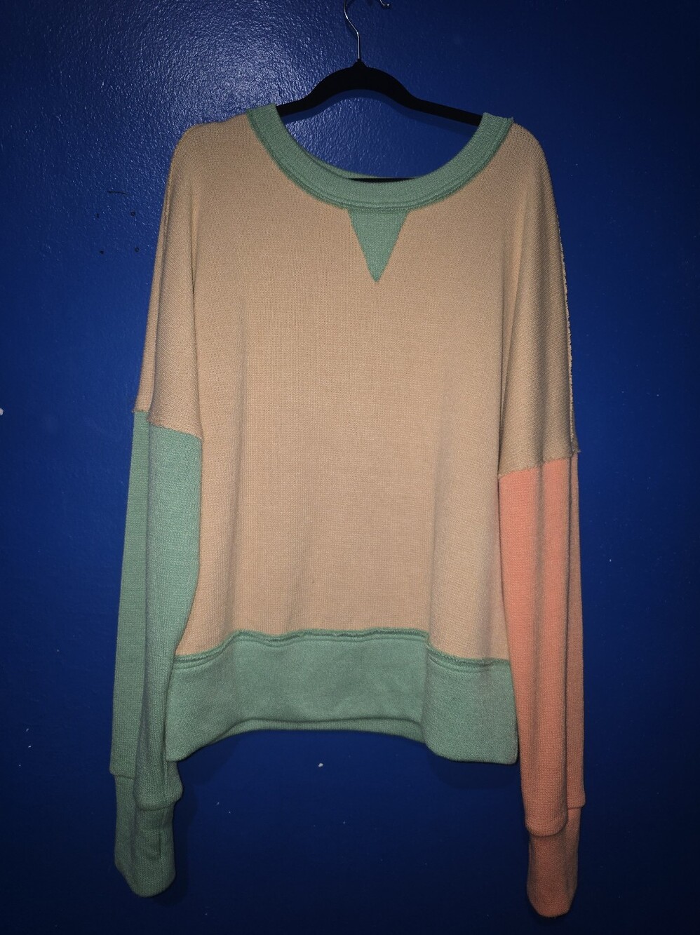 Bibi Oversized Multicolor Sweatshirt NWOT Size Small